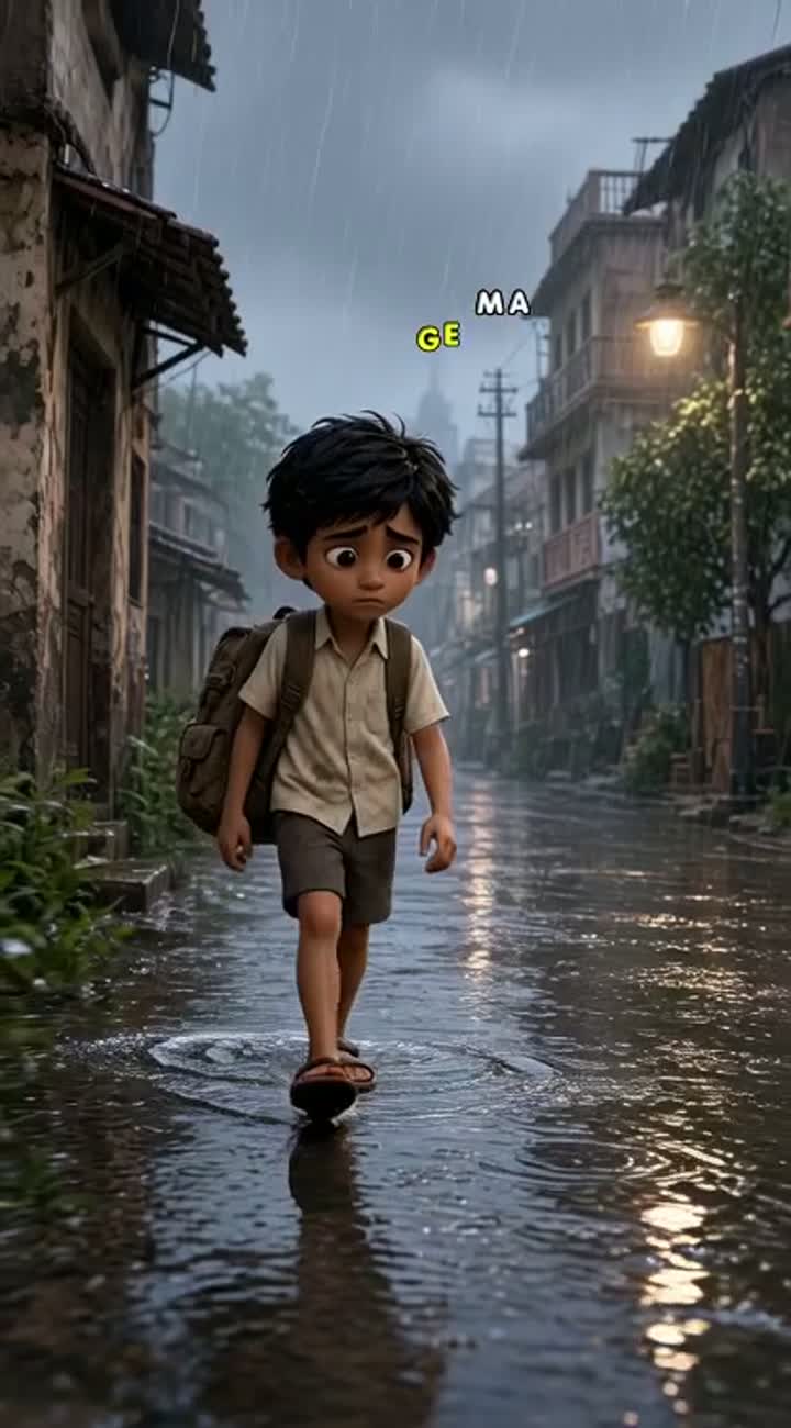 3D animated cartoon video using the same boy character… — AI cartoon