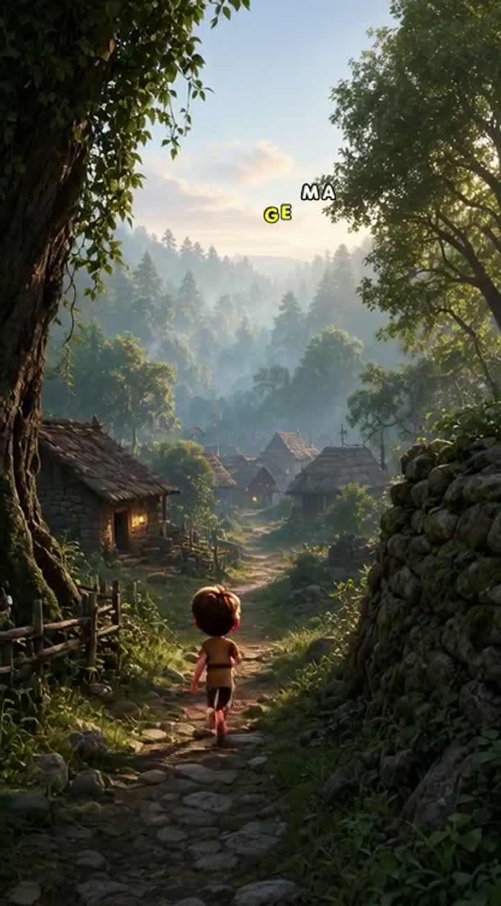 Beautiful cinematic 3D animated cartoon movie about a poor young… — AI cartoon