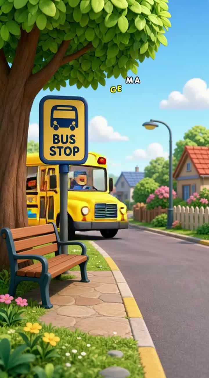 By "The Wheels on the Bus," featuring smooth… — AI cartoon