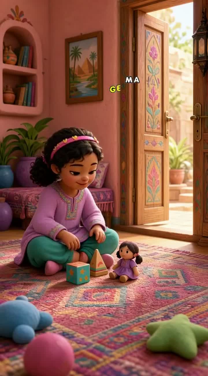 Beautiful, colorful 3D animated educational cartoon for young… — AI cartoon