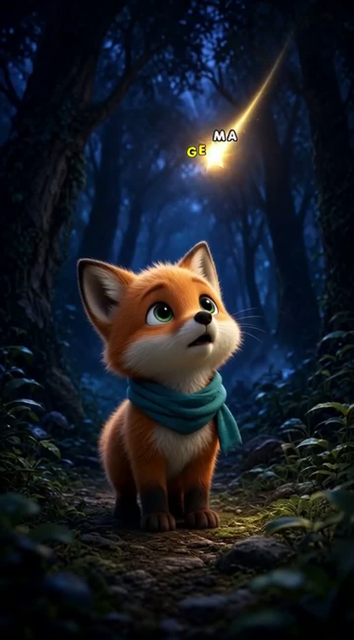 Vertical 9:16 cinematic 3D animated film still — AI cartoon