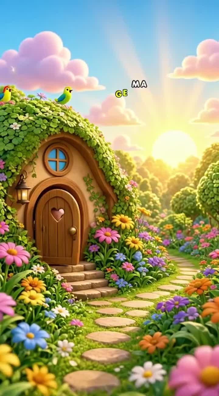 Colorful 3D animated nursery-rhyme video for toddlers… — AI cartoon