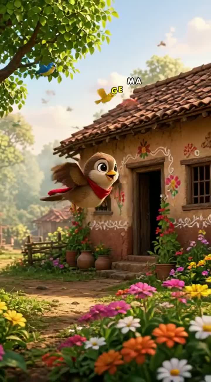 Vibrant, colourful 3D animated cartoon for children… — AI cartoon