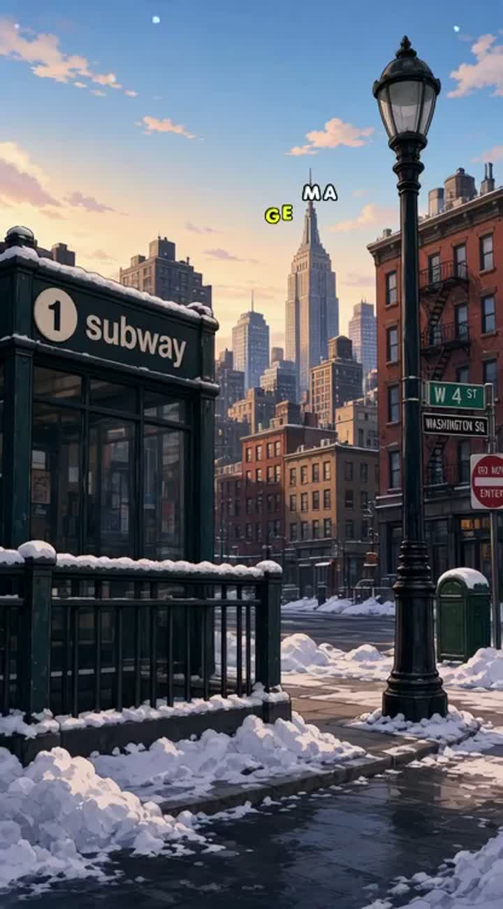 A cartoon character named Dan: Winter clothing lives in new york — AI cartoon