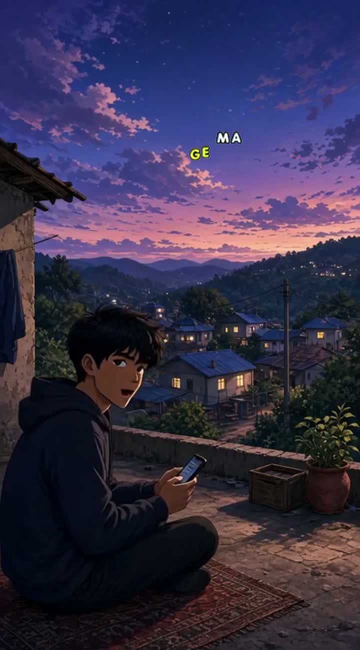 Men 18 yoshli qishloq bolasiman — AI cartoon