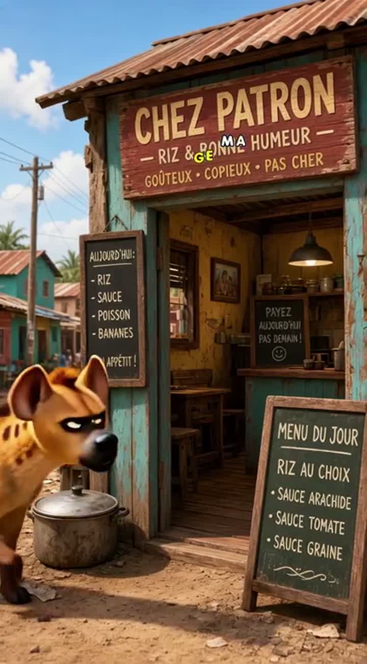 Hilarious 3D cartoon animation in an African neighborhood — AI cartoon