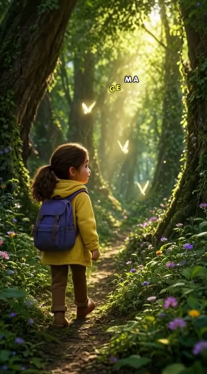 Beautiful cinematic 3D animated family adventure scene — AI cartoon