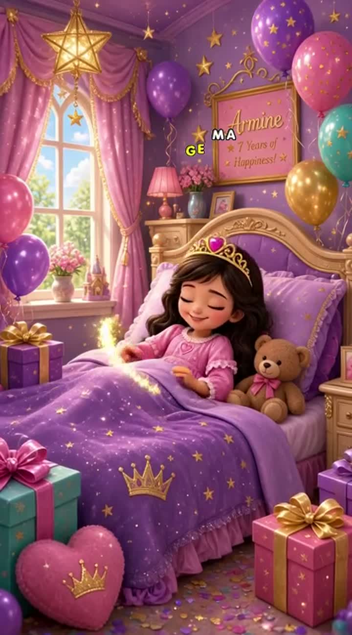 Armine - 7 Years of Happiness! — AI cartoon