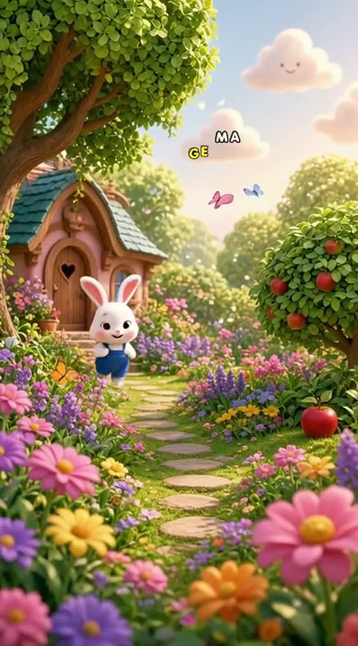 A vibrant, colourful 3D animated children's film style… — AI cartoon