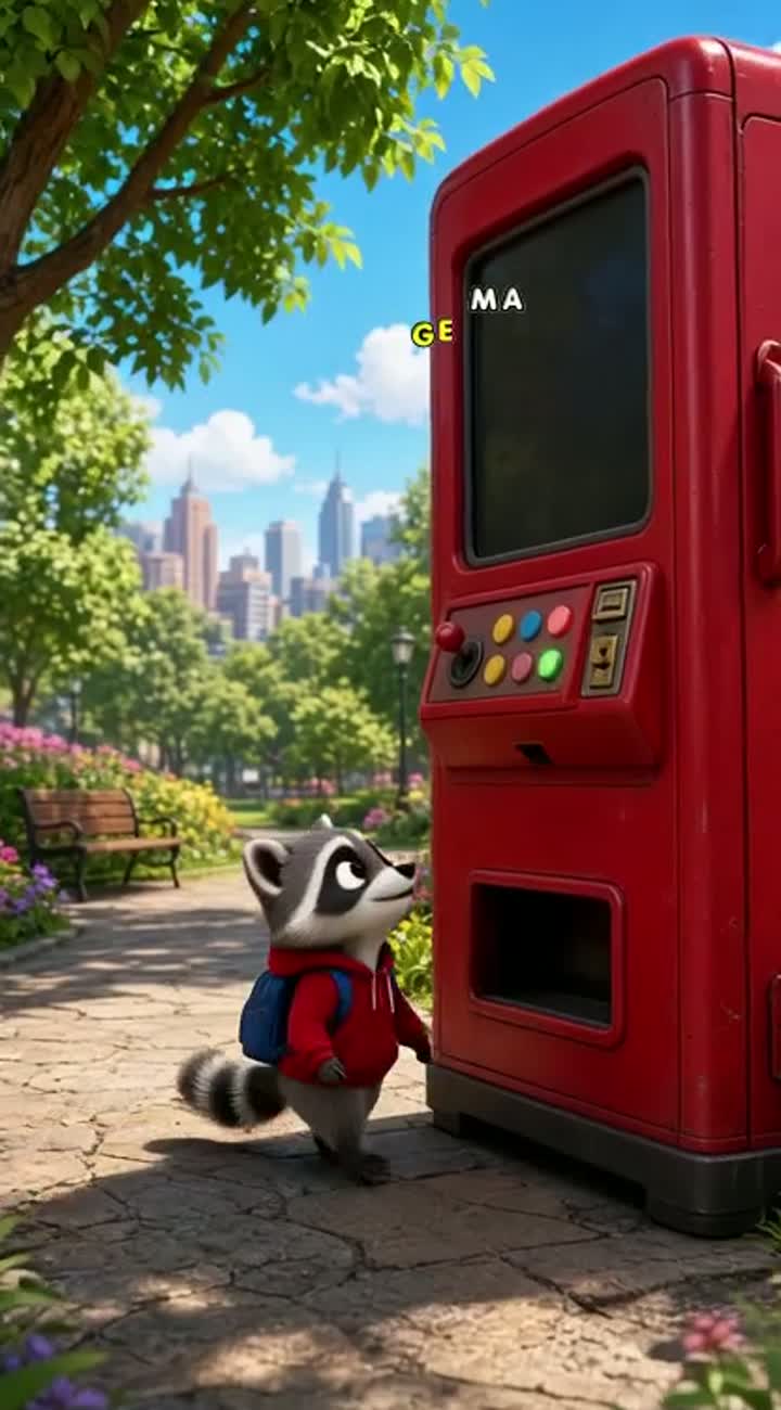 Funny, fast-paced 3D cartoon short for YouTube Shorts, vertical 9:16 — AI cartoon