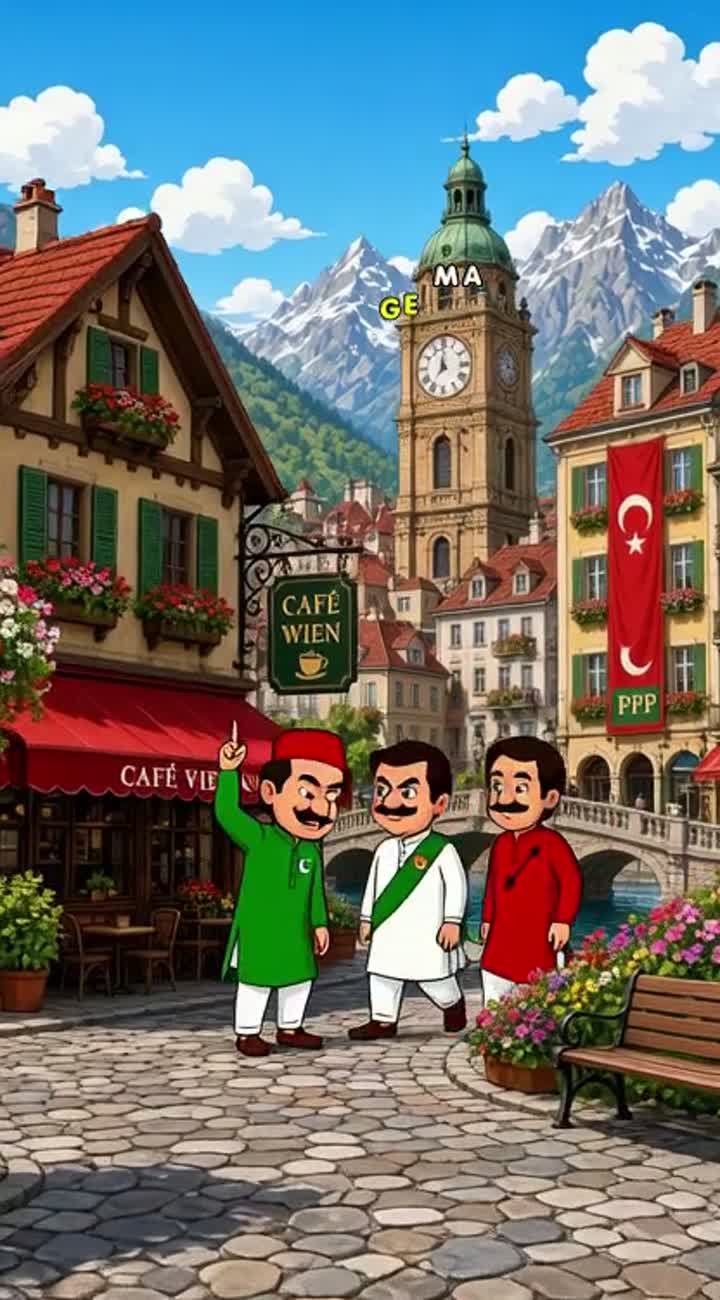 A vibrant, colorful cartoon with smooth, fluid animation… — AI cartoon