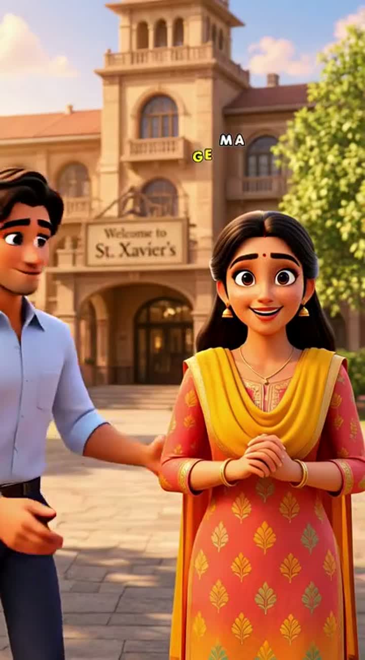 Beautiful romantic 3D cartoon love story about an Indian boy… — AI cartoon