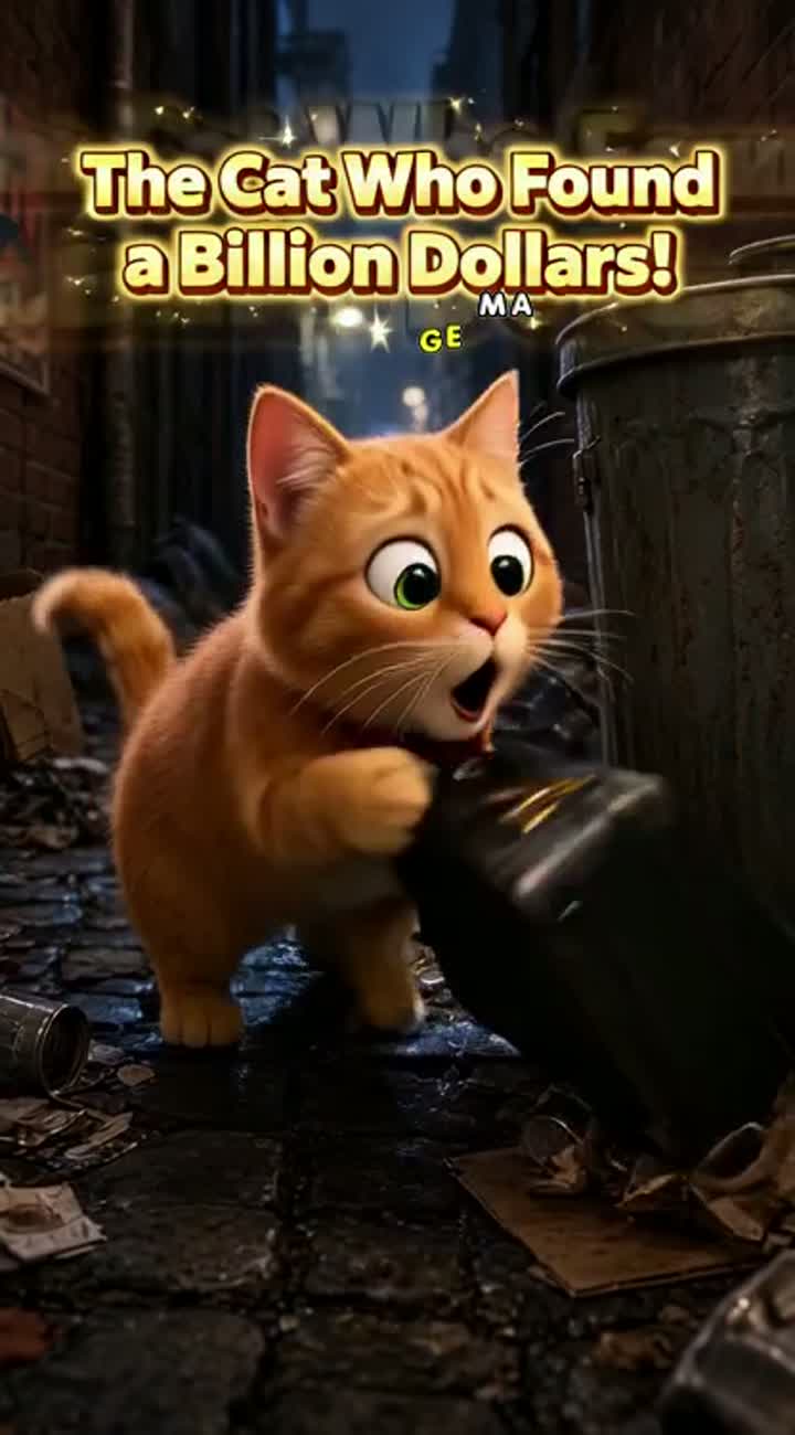 The Cat Who Found a Billion Dollars! — AI cartoon
