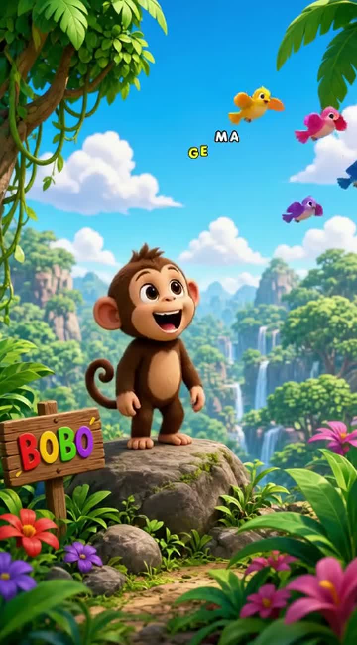 The Monkey Who Wanted to Fly! — AI cartoon