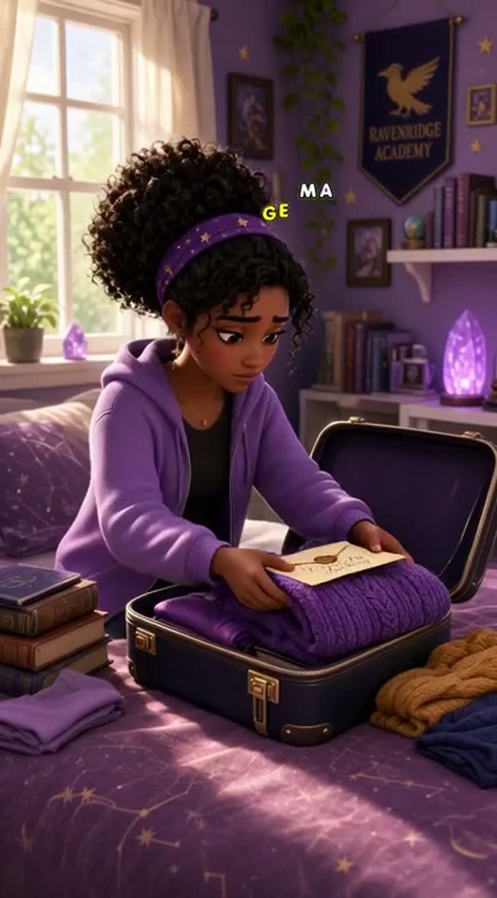 A cinematic 3D animated scene from a fantasy teen series — AI cartoon