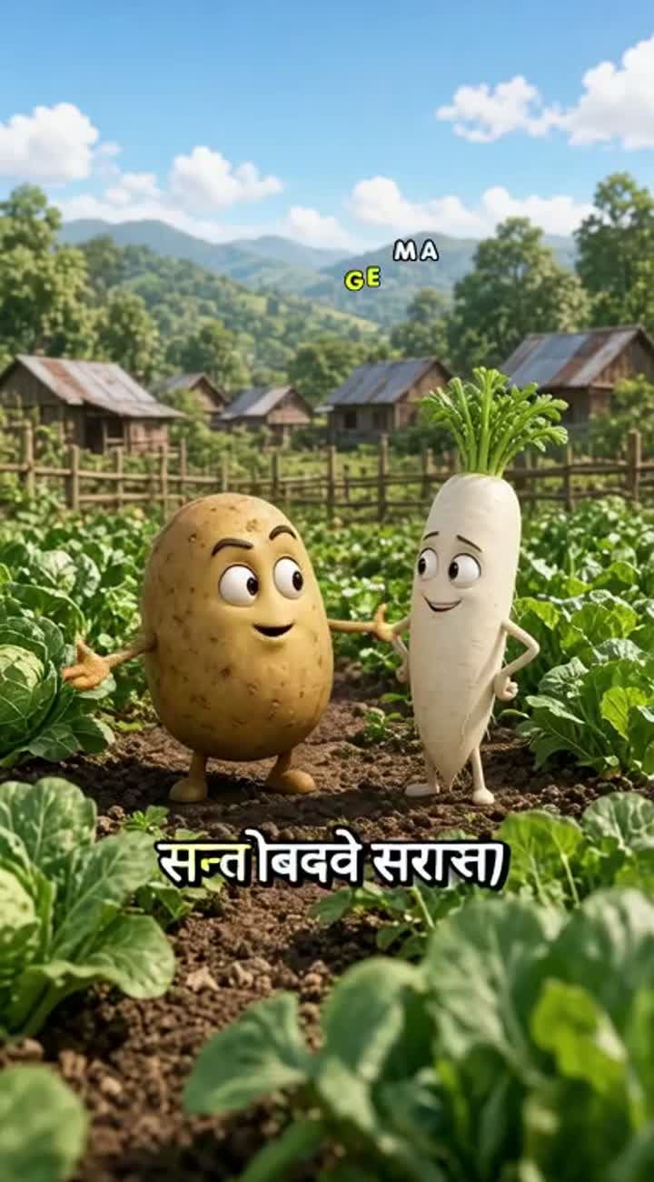 AI 3D Animation Video Prompt - Aalu, Mula ra Gobi — AI cartoon