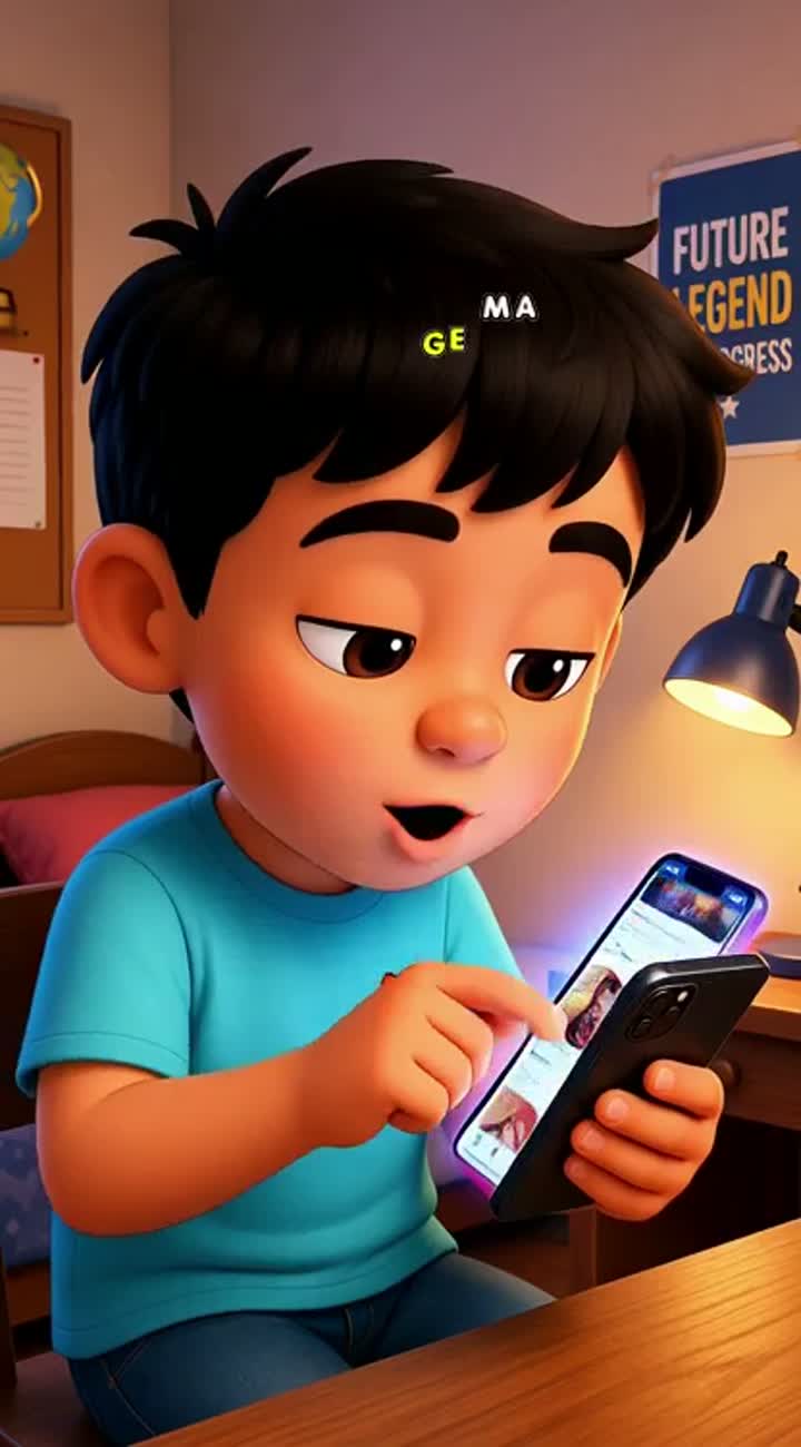 Scene aur dialogue — AI cartoon