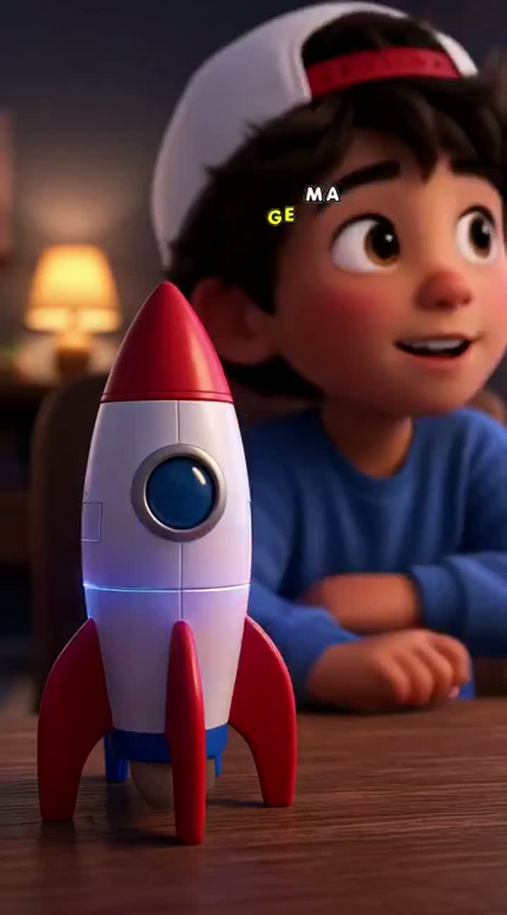 The Boy Who Dreamed of Space — AI cartoon