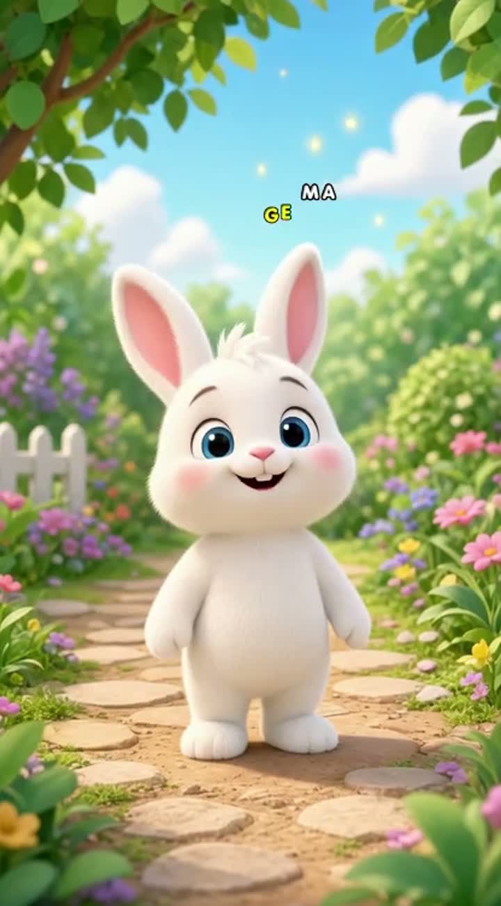 Vertical 3D cartoon video for preschool children teaching… — AI cartoon