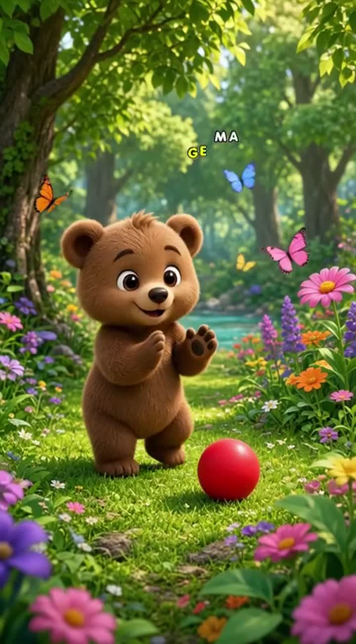 Cute, original 3D animated children's cartoon featuring Bobo… — AI cartoon
