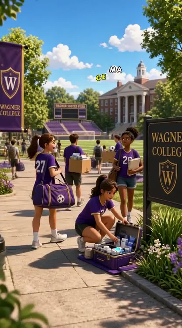 A cinematic, vibrant, colourful animated scene on Wagner's college… — AI cartoon