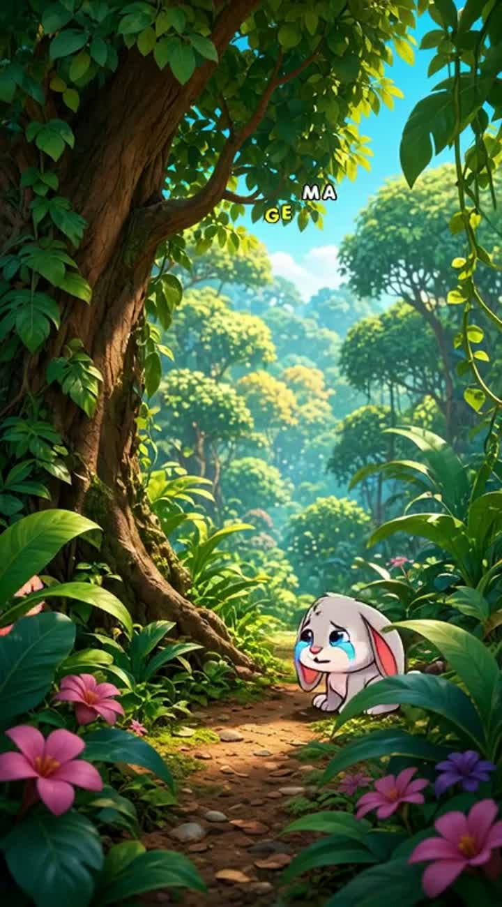 Story: Ek pyara bandar jungle mein rehta tha — AI cartoon