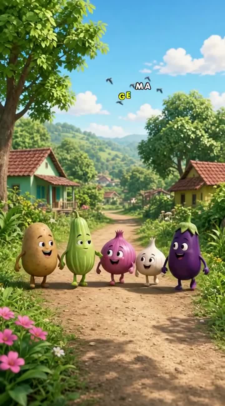 Cheerful colours with smooth, fluid animation — AI cartoon
