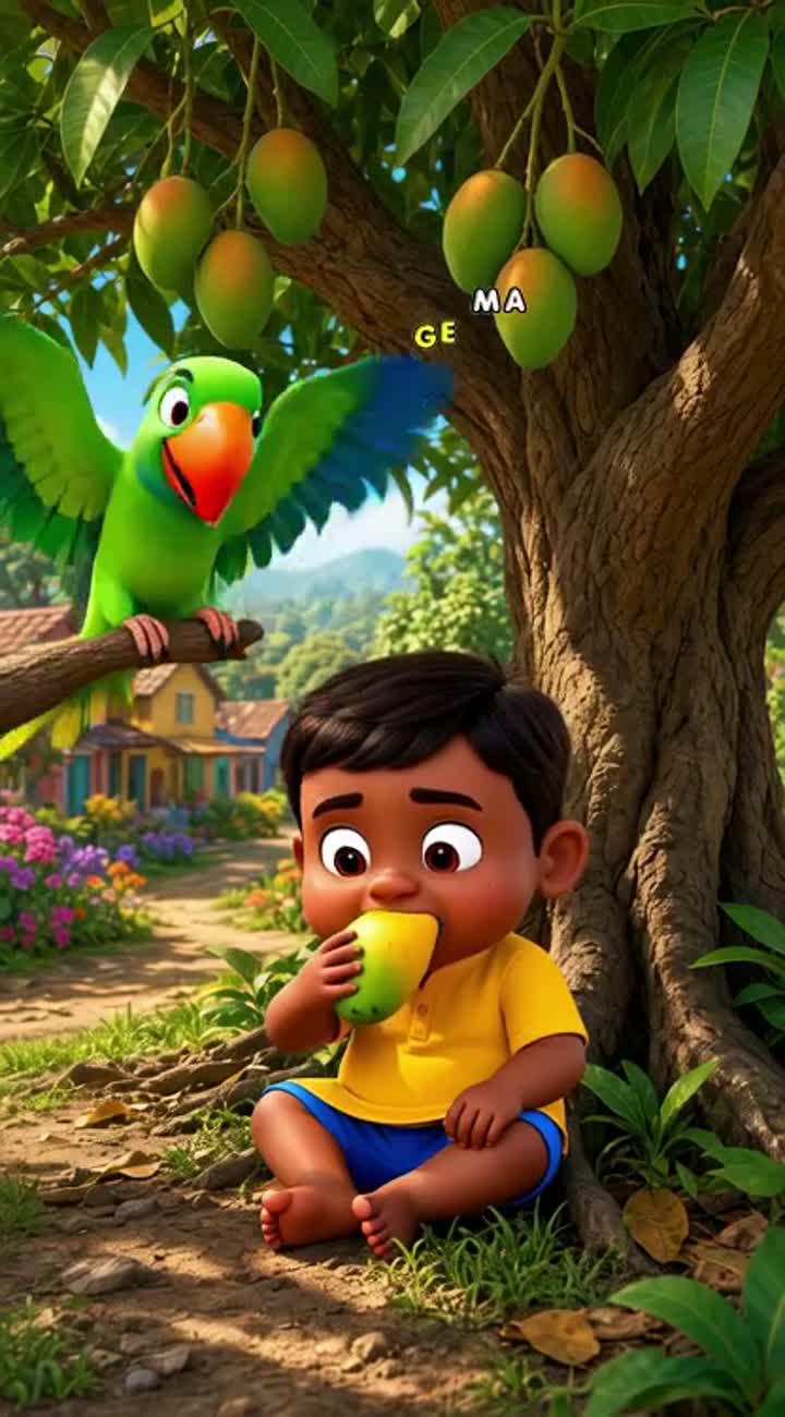 Short, single continuous animated 3D cartoon shot set… — AI cartoon