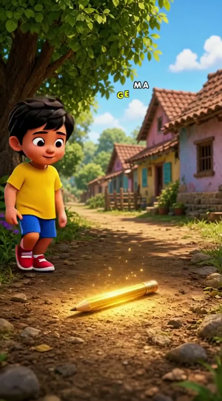 Chintu is a little Indian boy with messy black hair… — AI cartoon