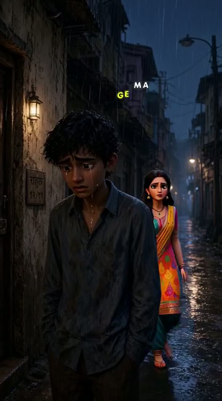 Short vertical 3D animated cartoon clip featuring Rahul and Simran… — AI cartoon