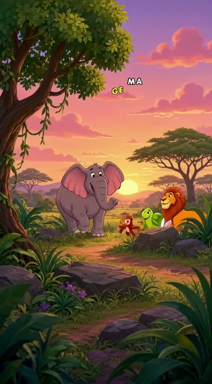 Once upon a time, all the animals lived together… — AI cartoon