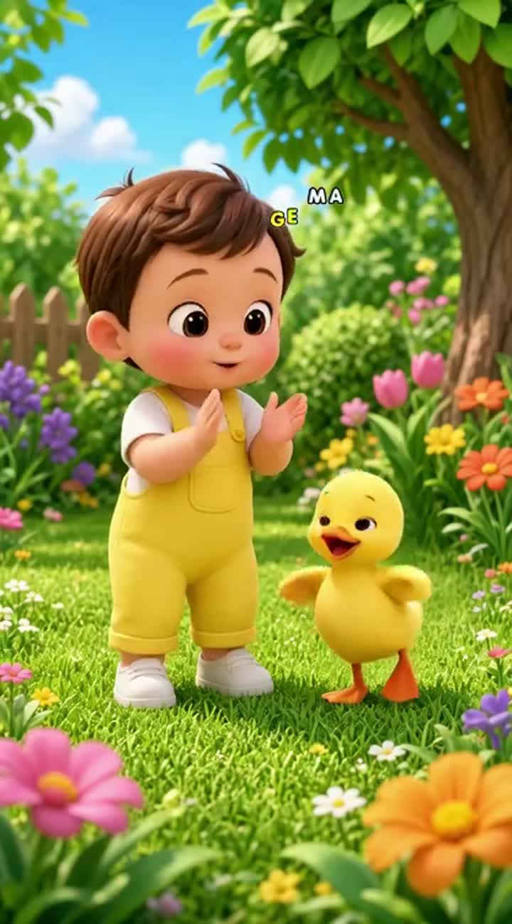 Colourful 3D animated nursery rhyme for toddlers — AI cartoon
