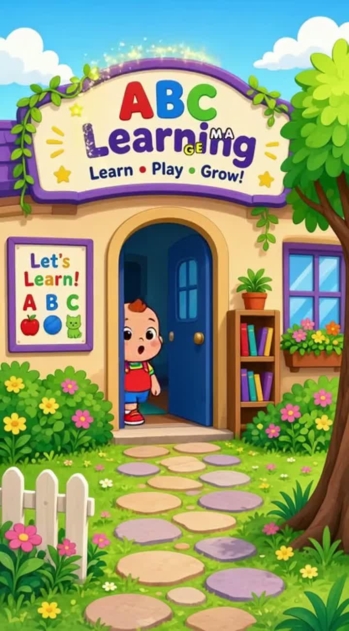 Cartoon for abc learig it and playing fun games — AI cartoon