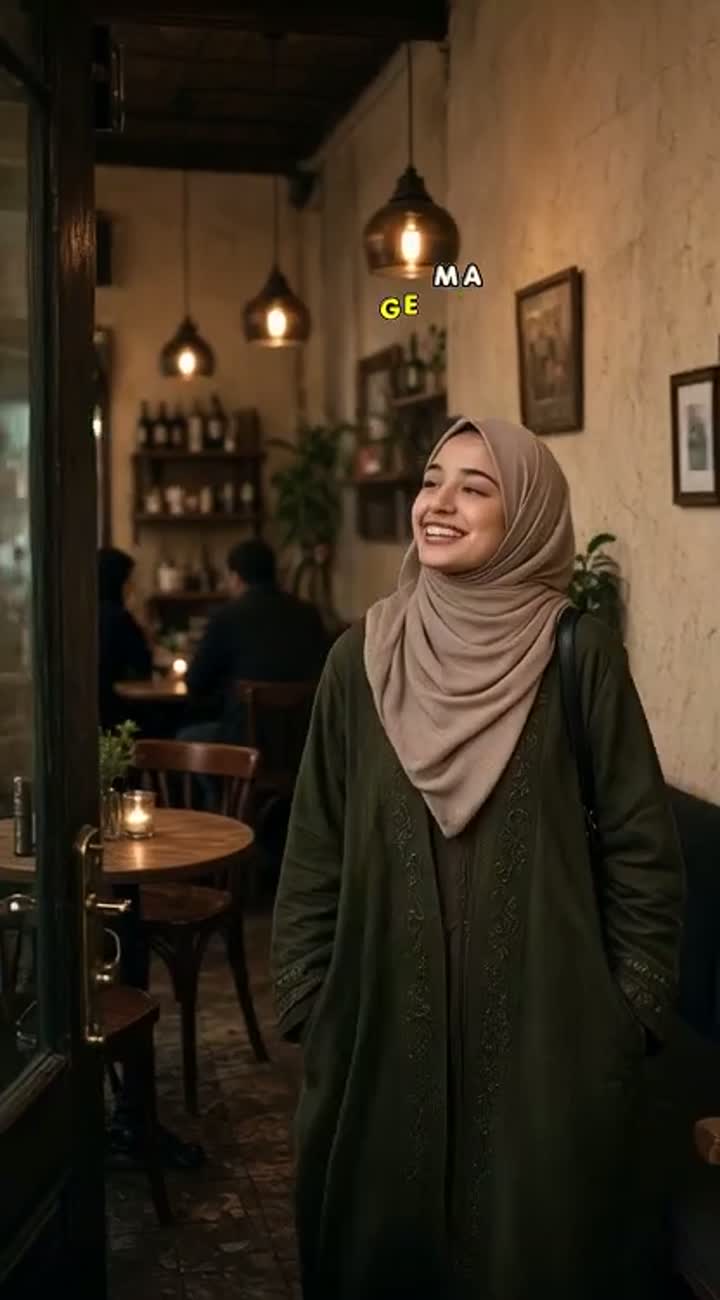 Realistic, cinematic video of five Arab female university friends… — AI cartoon