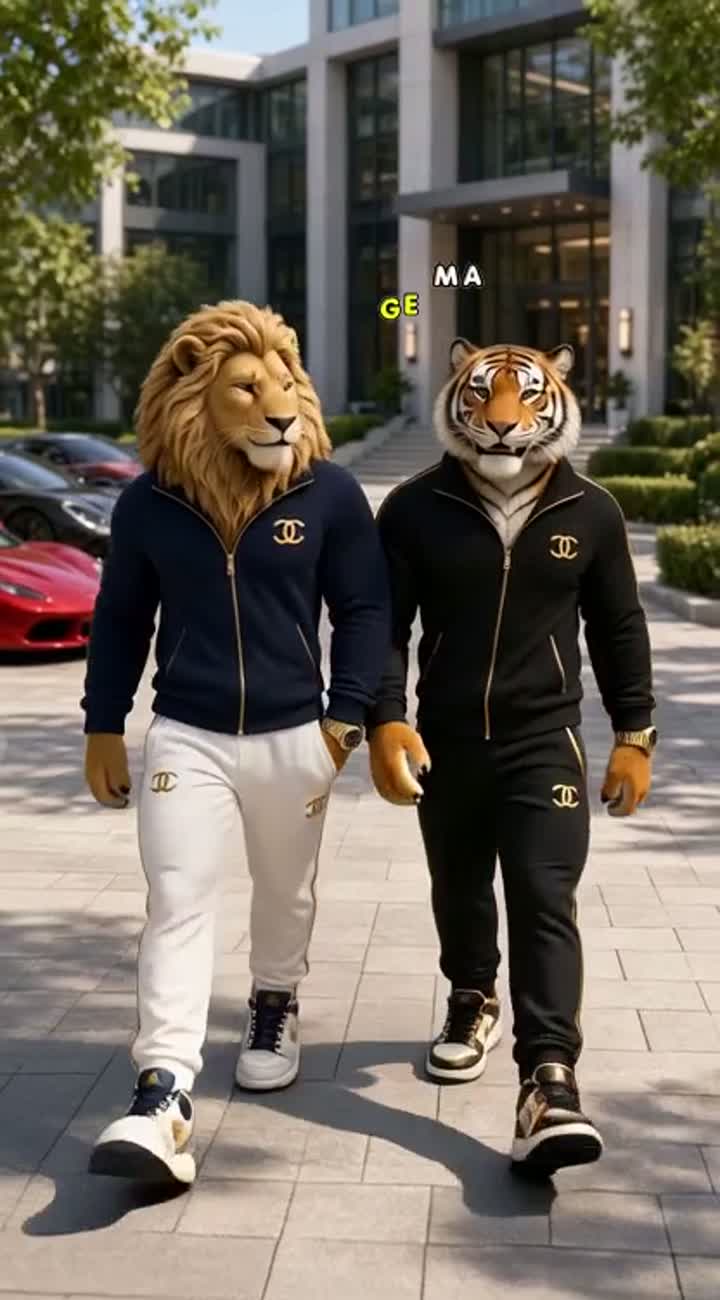 Ultra-realistic cinematic video in vertical 9:16 format — AI cartoon