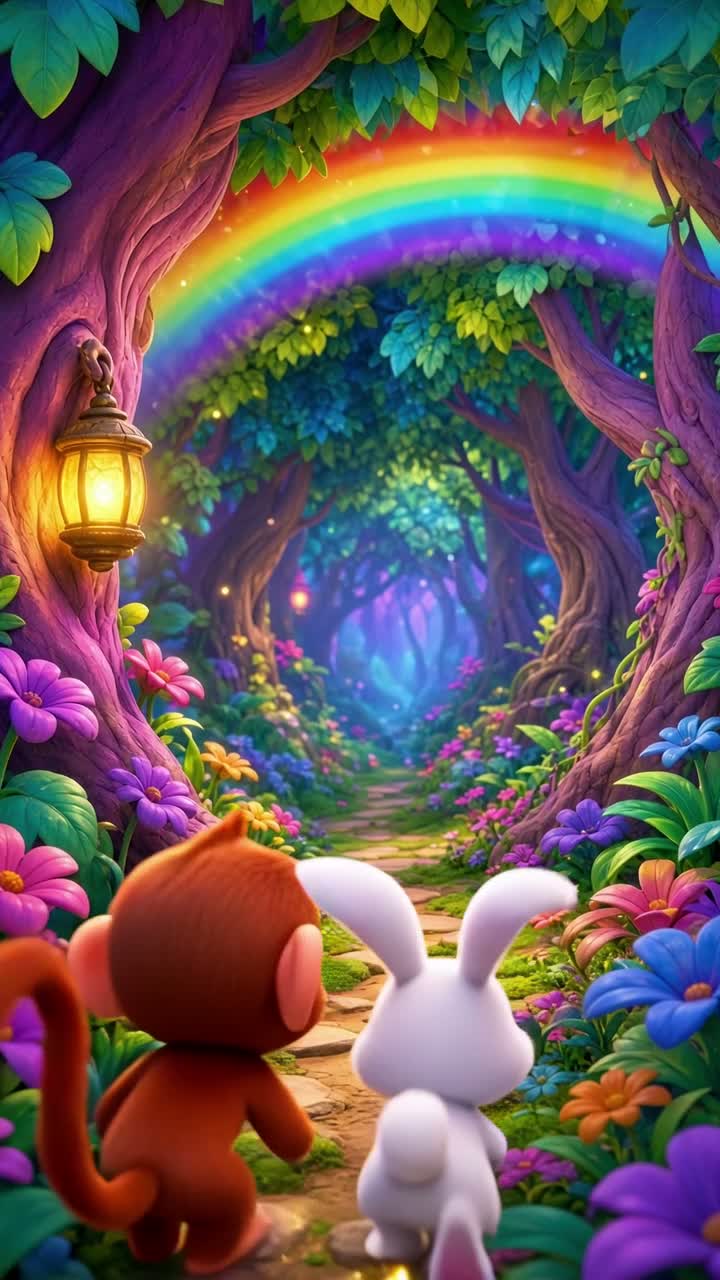 High-quality, colorful 3D animated cartoon video for young… — AI cartoon