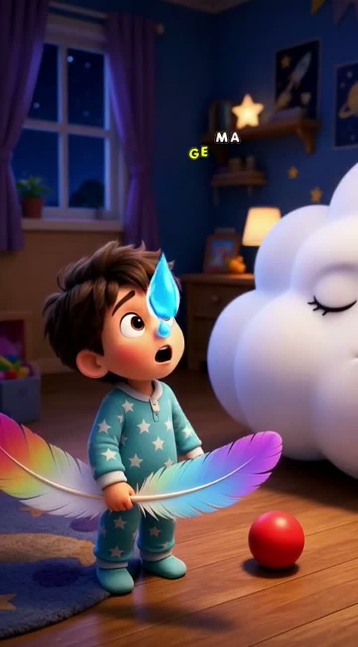 Viral Idea: "DON'T WAKE THE SLEEPING CLOUD! — AI cartoon