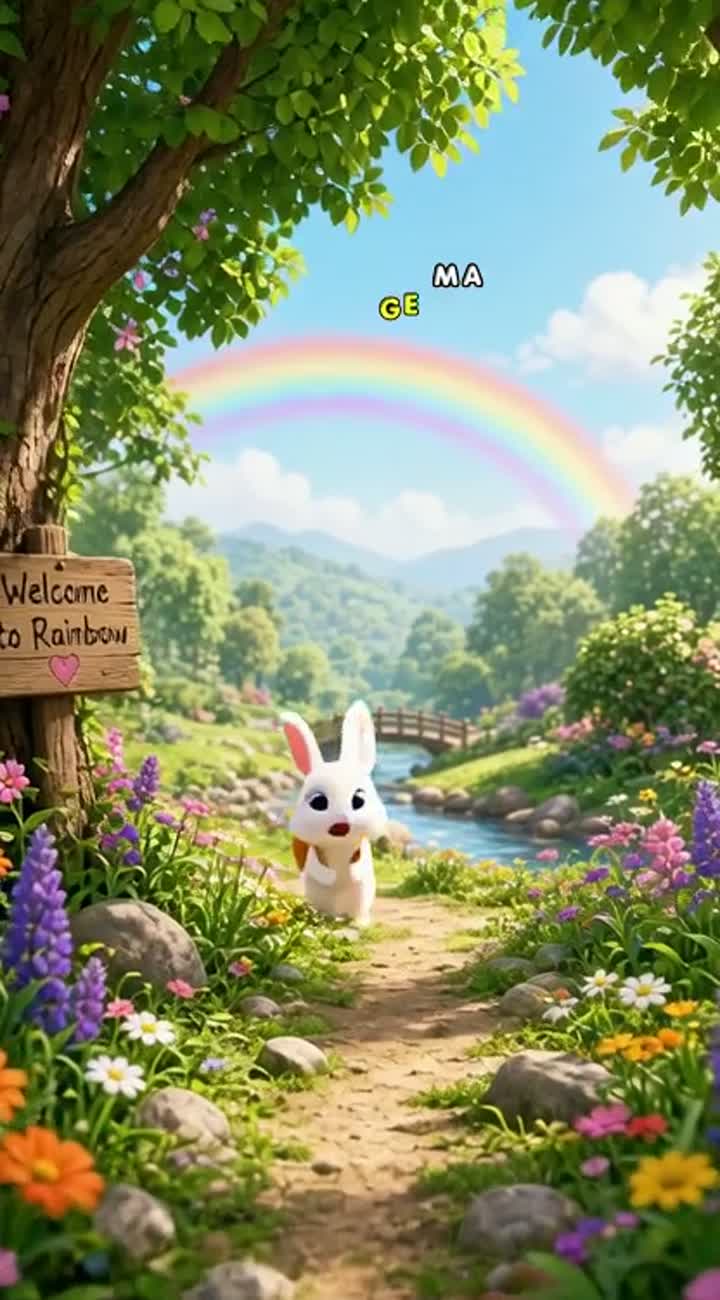 Benny the Bunny and the Magic Rainbow — AI cartoon