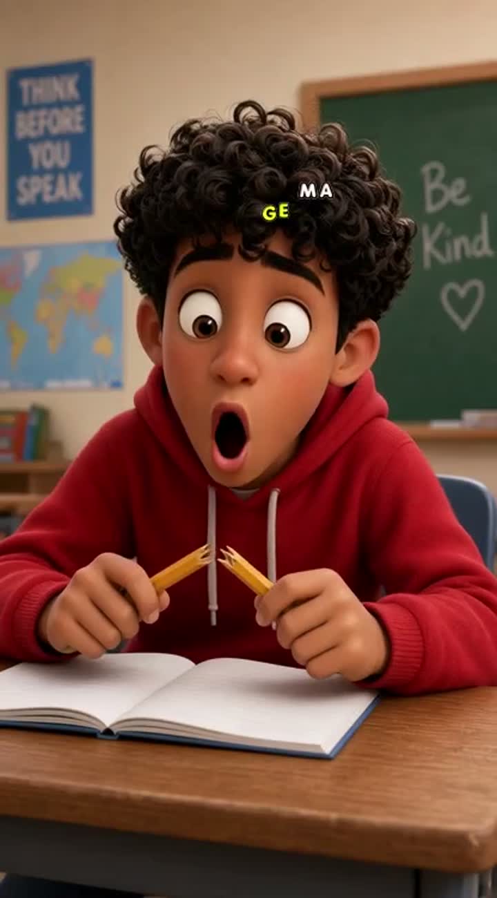Funny 3D cartoon animation of Jay, a 13-year-old boy with curly… — AI cartoon