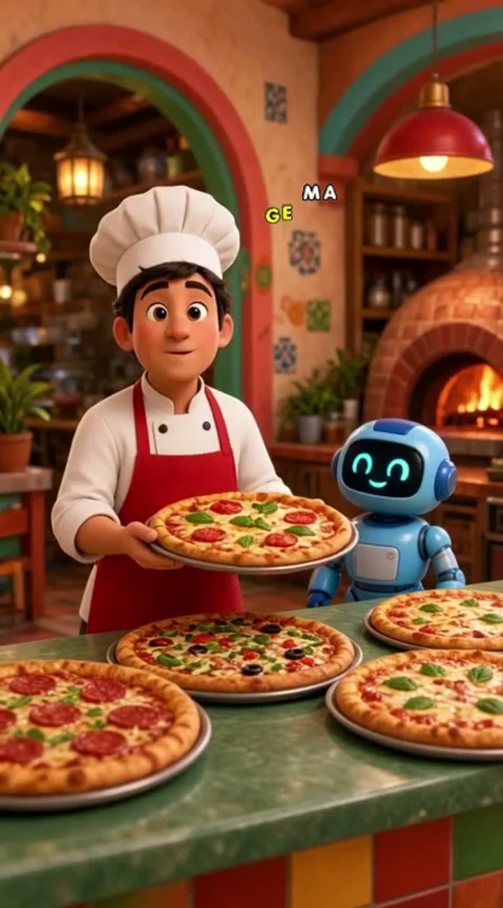 A cute 3D animated movie-style male chef named Maher… — AI cartoon