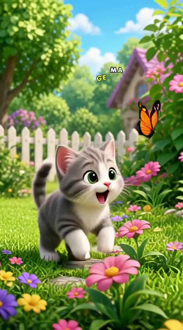 Animated cartoon video for children in a cute, colorful… — AI cartoon