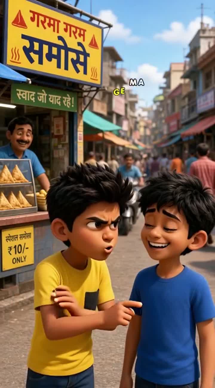 Funny 3D cartoon comedy video in vertical 9:16 format for YouTube… — AI cartoon
