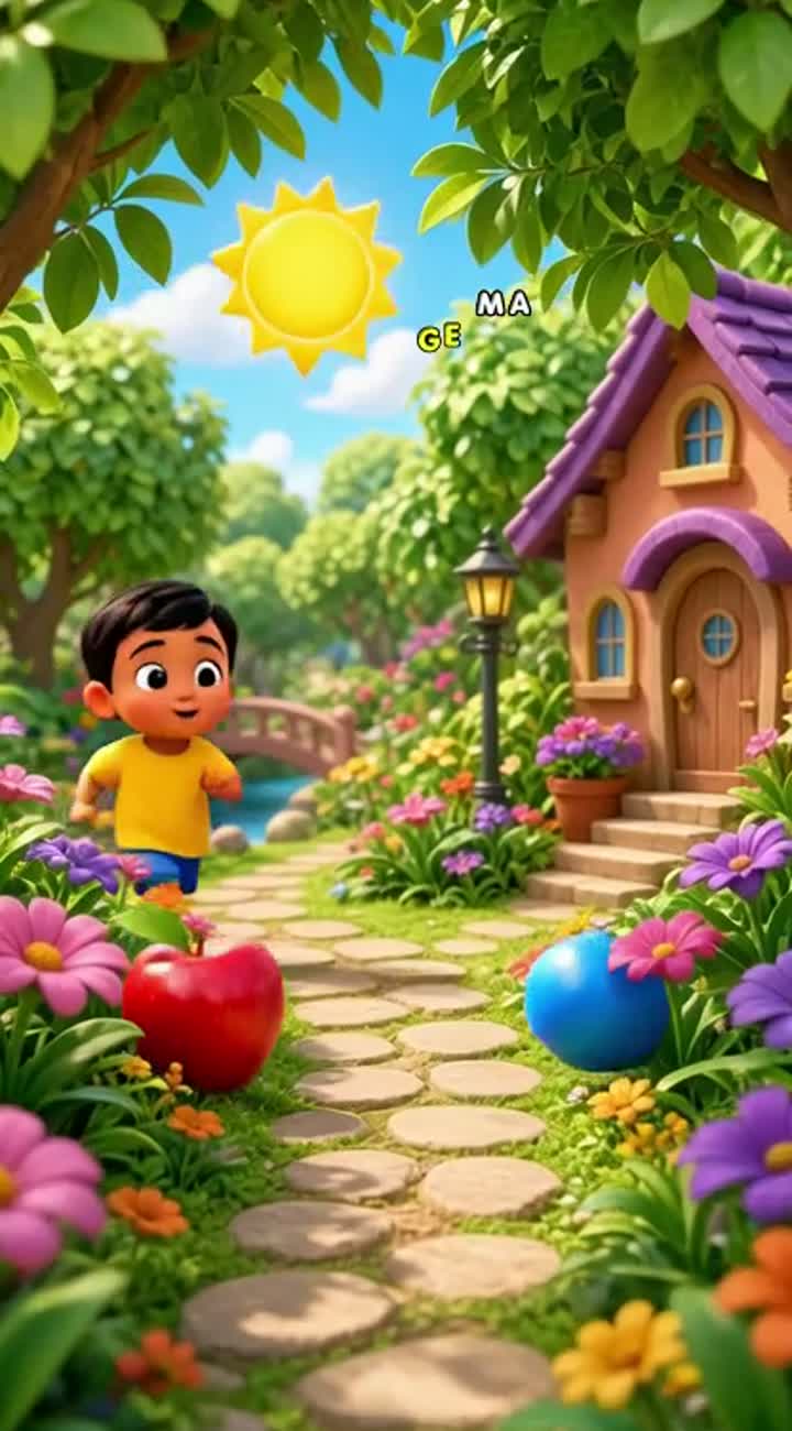 Cute, colorful 3D cartoon for preschool children aged 3-6 — AI cartoon