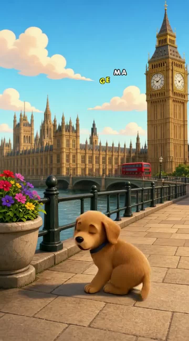 My golden brown maltipoo puppy has a mini adventure when he… — AI cartoon