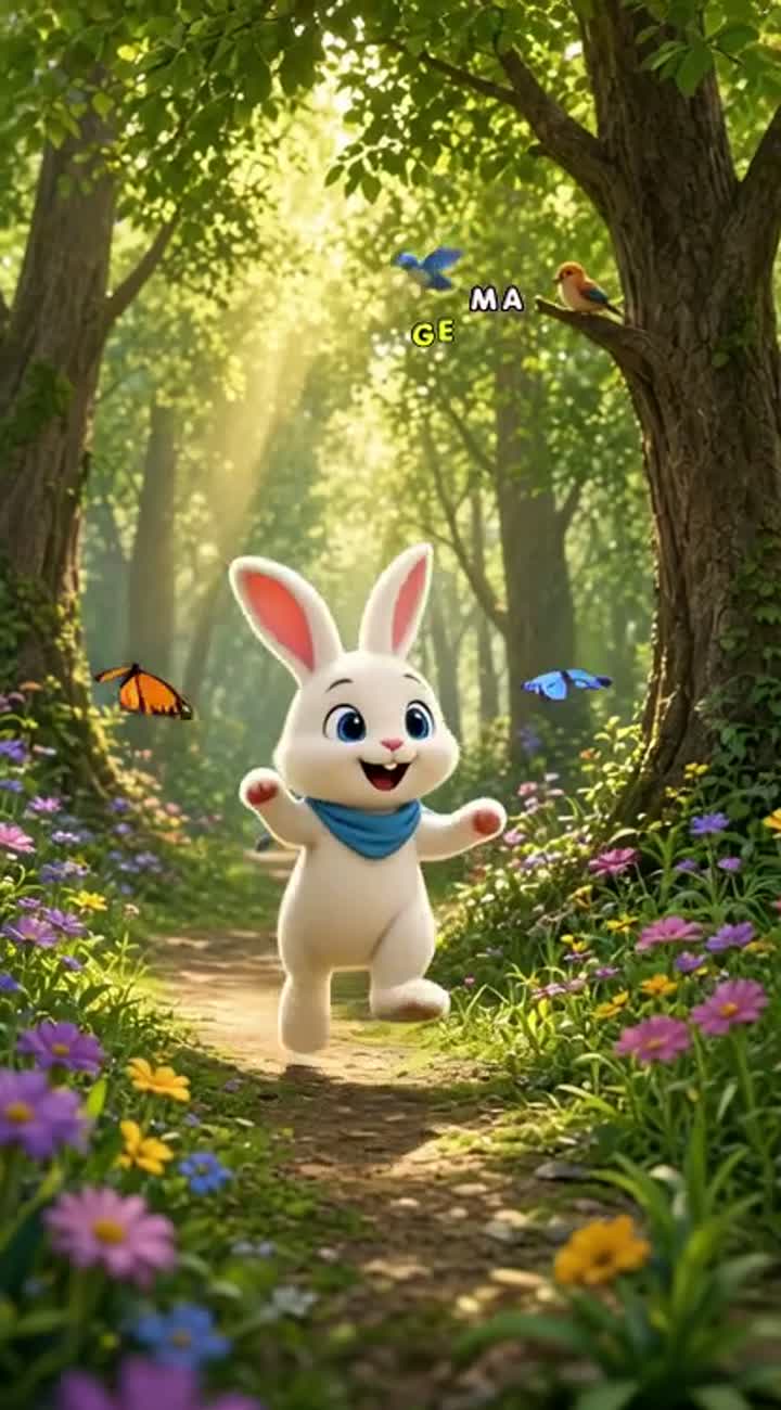 Use the exact Chiku rabbit reference image — AI cartoon