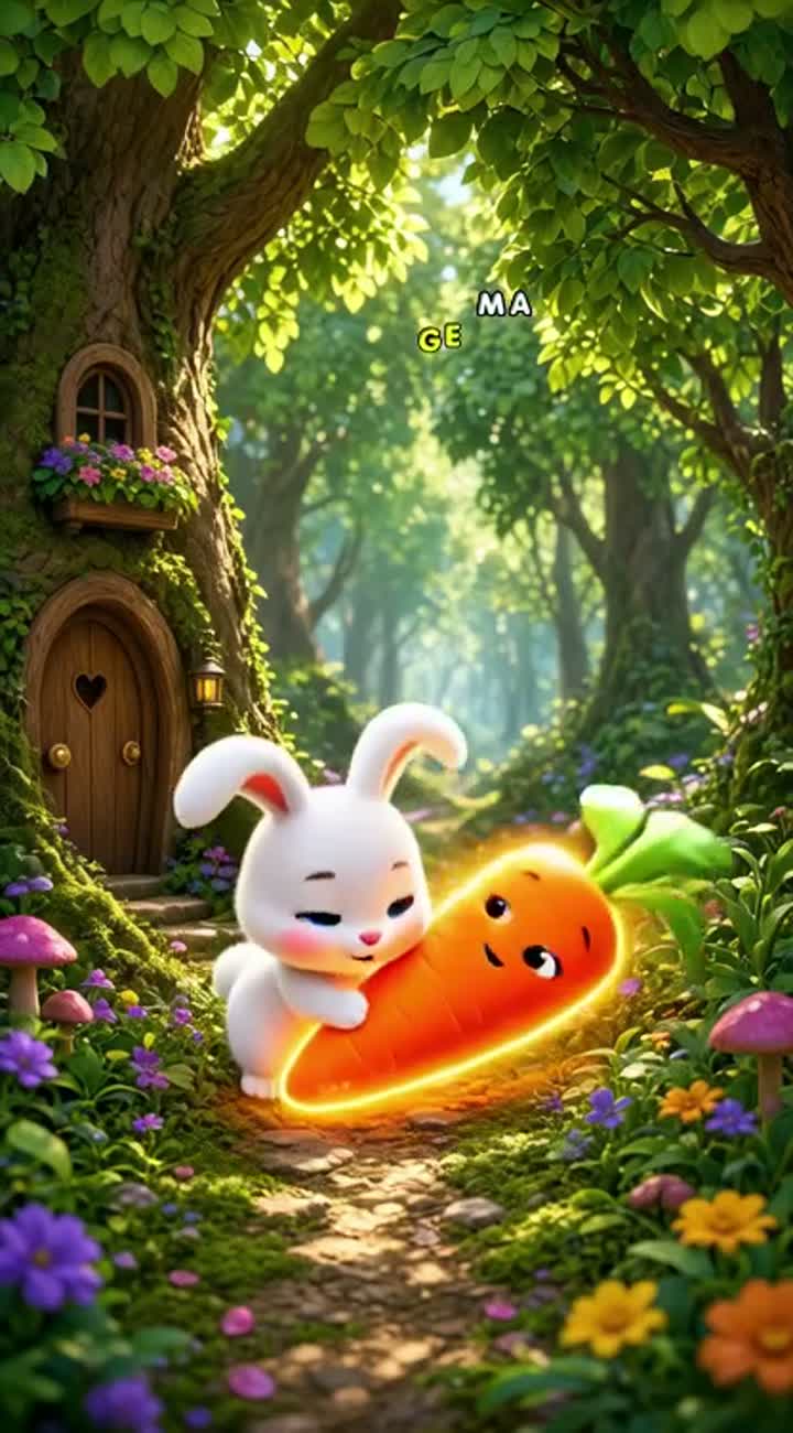 Cute, colorful 3D cartoon for children, vertical 9:16, about — AI cartoon