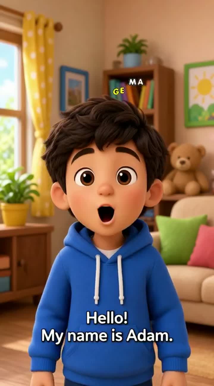 Complete short 3D cartoon video for primary school English… — AI cartoon