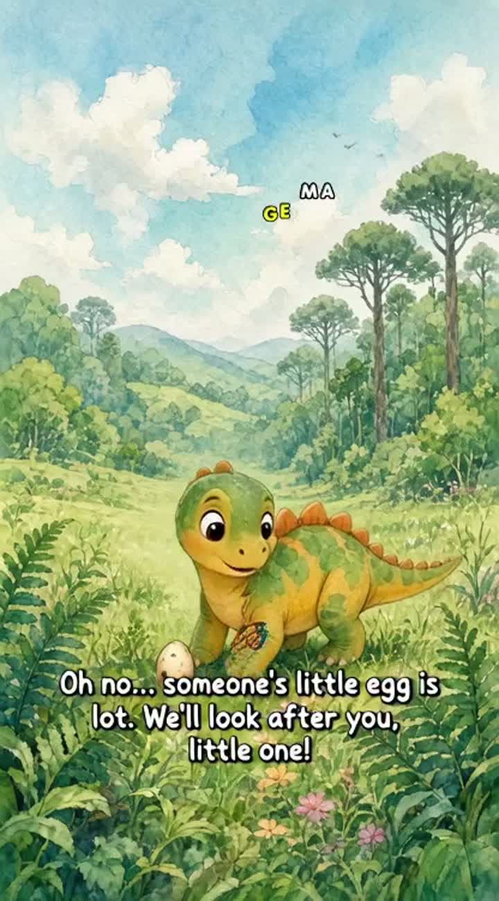 Spike the Little Dinosaur - Full Storyboard — AI cartoon
