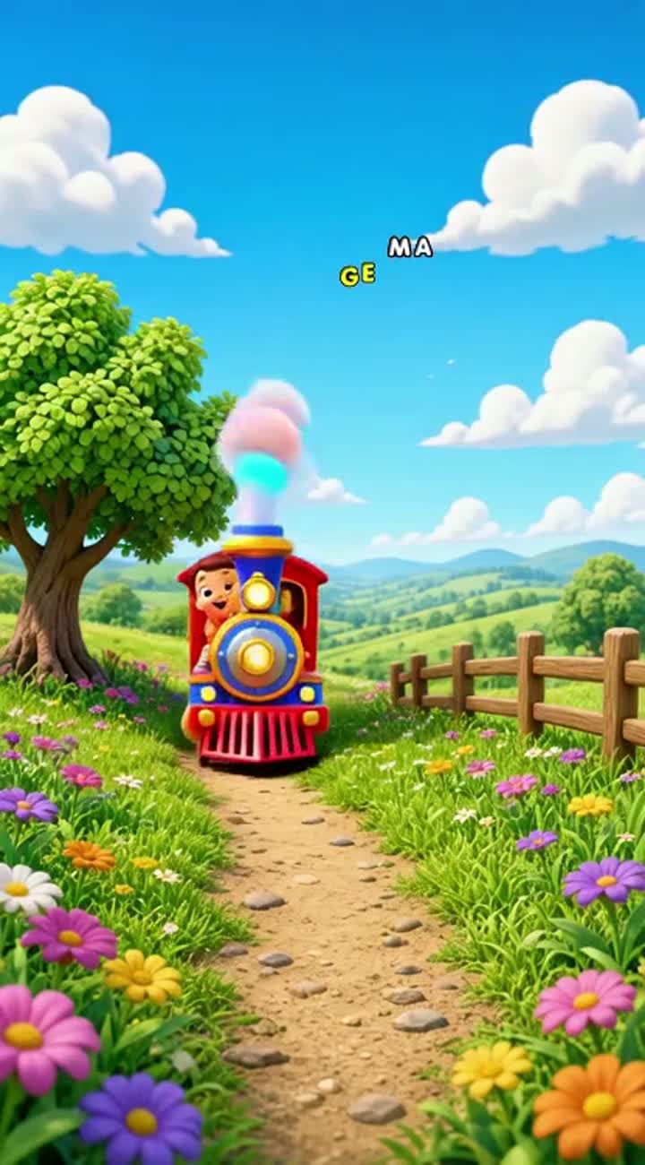 THE RAINBOW TRAIN — AI cartoon