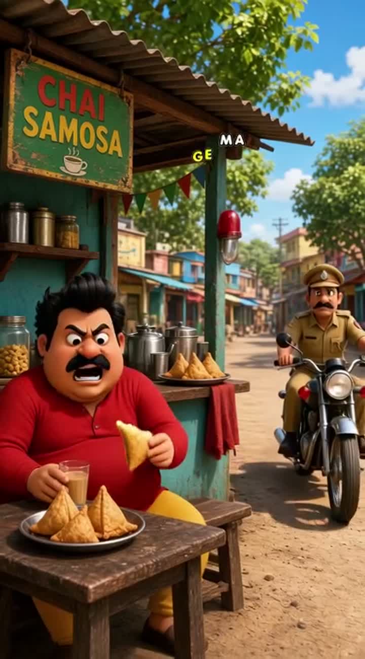 Funny 3D Indian cartoon video, vertical 9:16, — AI cartoon